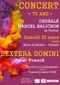 Concert 70 ans 25 mars 2023 20h30 La Décale Vierzon