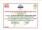 7ème Label Sport Responsable 2019