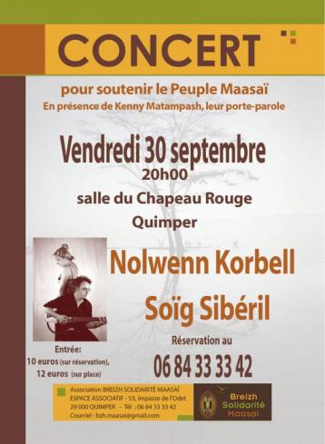 Concert de soutien au peuple Maasaï avec Nolwen Korbel et Soïg Siberil