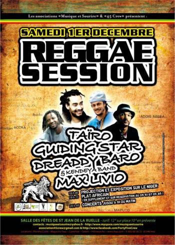 Reggae Session: Taïro, Guiding Star, Dreaddy Baro et Max Livio