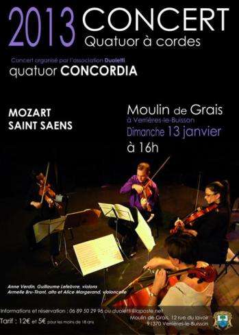 Concert par le quatuor à cordes Concordia