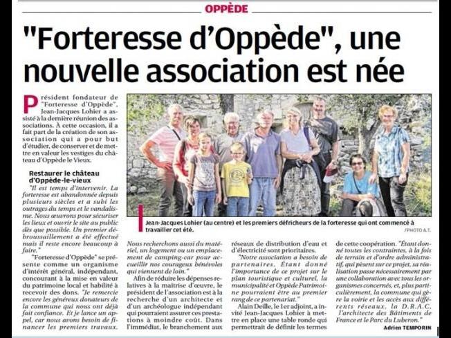  association pour la sauvegarde du château d'OPPEDE le VIEUX (84) parc régional du Luberon. 