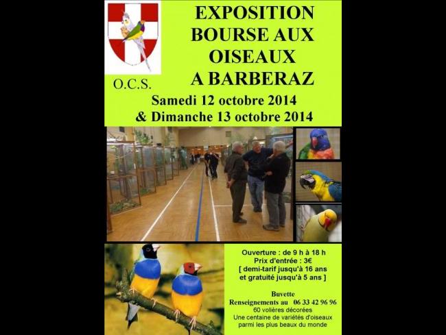 EXPOSITION BOURSE D'OISEAUX EXOTIQUES A BARBERAZ AVEC L'OISEAUX CLUB DE SAVOIE