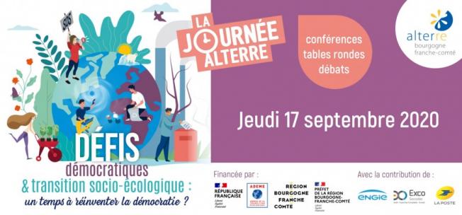 Journée Alterre « Défis démocratiques et transition écologique et sociale » le 17 septembre 2020
