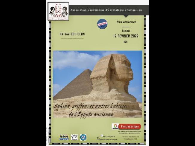 Sphinx, griffons et autres hybrides de l'Égypte ancienne Visioconférence  ZOOM - 15h00 