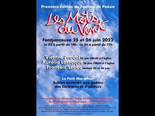 Les Mots du Vent, festival de poésie (25- 26 juin) à Fontjoncouse (11)