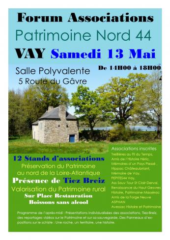 Forum des associations de valorisation du Patrimoine au nord de la Loire-Atlantique