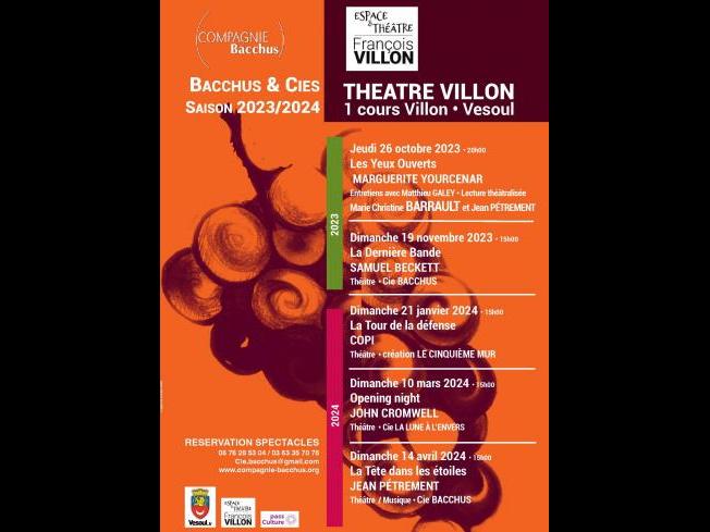 Saison 23 24 BACCHUS & Cies au Théâtre VILLON à VESOUL 