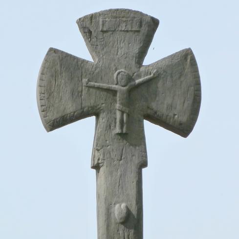 Croix en Pierre bleue dans le Pays du schiste en Loire-Atlantique (région de Nozay)