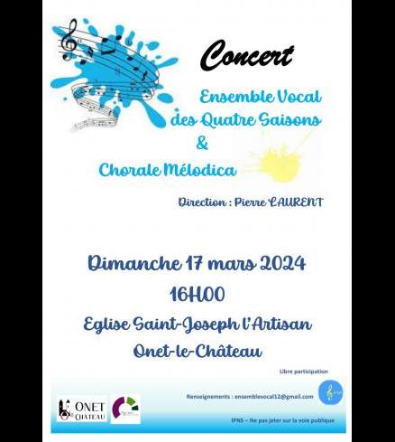 Concert choral 17 mars 2024