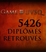 5426 diplômés de l’université de Versailles Saint-Quentin-en-Yvelines ont été retrouvés grâce au Jeu Game of UVSQ