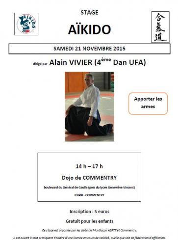 stage d'Alain VIVIER, le samedi 21 novembre 2015