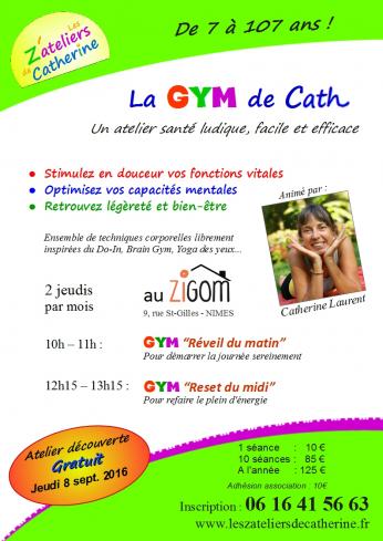 La GYM de Cath pour tous - les jeudis au Zigom à Nîmes