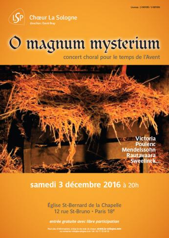 O magnum mysterium - Concert choral pour le temps de l'Avent