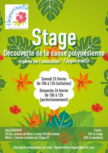 Stage découverte danse polynésienne