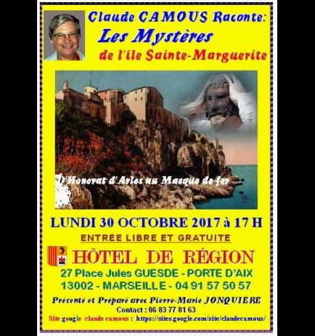 Claude Camous raconte Les Mystères de l’île Sainte-Marguerite d’Honorat d’Arles au Masque de fer 