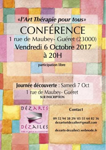 conference  et atelier decouverte de l'art therapie pour tousgueret