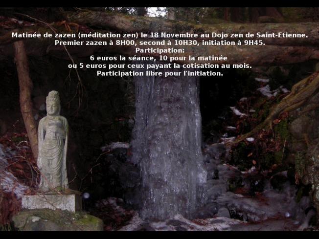 Matinée de méditation Bouddhiste zen et initiation pour les débutants le 18 Novembre.