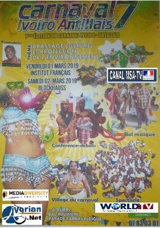 COTE D'IVOIRE: L'équipe du Blockauss et la Cooperation Ivoiro-Antillaise, vous invite le 1er et 2 Mars 2019 au Carnaval Ivoiro-Antillais à Cocody Blockauss