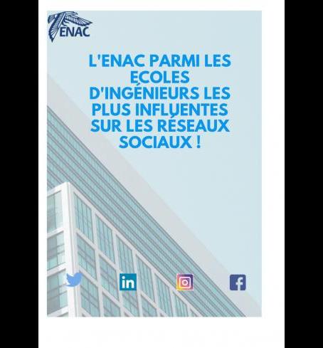 L'ENAC classée parmi les 10 Grandes Écoles d'Ingénieurs en France les plus influentes sur les Réseaux Sociaux !
