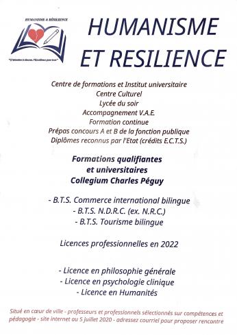 HUMANISME ET RESILIENCE