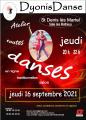 LA RENTRÉE POUR DYONIS DANSE Jeudi 16 septembre 2021