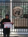 Sit-in devant l'ONU à NEW YORK