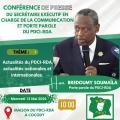CONFERENCE DE PRESSE DU PDCI-RDA : Actualités Nationale et Internationale avec l'honorable Bredoumy S. 