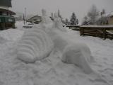 sculpture individuelle sur neige à aussoix savoie