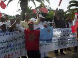 Manifestation devant l'Ambassade de la Suède a Rabat Maroc