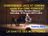 Conférence Jazz et Cinéma donnée à l'Hospice d'Havré, Maison Folie de Tourcoing par Patrick Louguet, professeur émérite en études cinématographiques à l'Université deParis 8