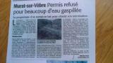 PERMIS REFUSE POUR BEAUCOUP D'EAU GASPILLEE