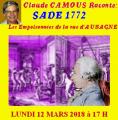 Claude Camous raconte Sade 1772 : Les empoisonnées de la rue d’Aubagne 