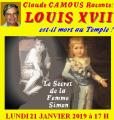 Claude Camous raconte :Louis XVII est-il mort au Temple ? 