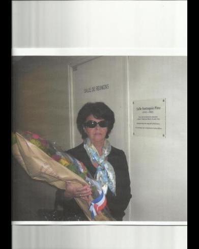  Solange Pino Secrétaire Général de l'Association Eustaquio Pino  fille  de l'Adjudant Eustaquio Pino résistant FFI libérateur de la Mairie d'Aubervilliers le 19 Août 1944 