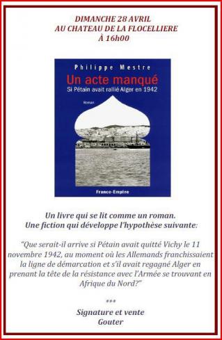 Dimanche 28 avril 2013 conférence de Philippe Mestre au chateau de la Flocellière