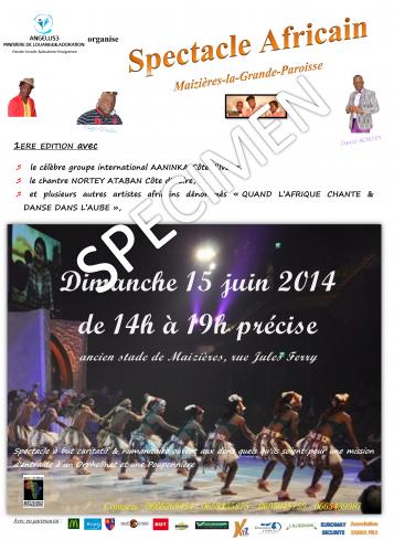 SPECTACLE CHANTS ET DANSE AFRICAINE