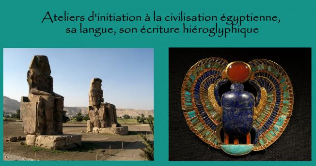 Atelier d'égyptologie (A1, 3e séance) - initiation à l'art et l'écriture