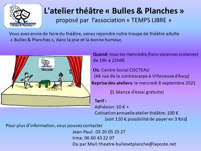 Reprise des cours de théâtre saison 2021-2022