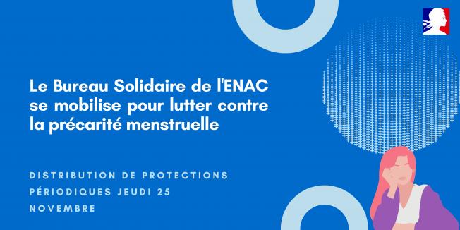 Le Bureau Solidaire de l'ENAC se mobilise pour lutter contre la précarité menstruelle