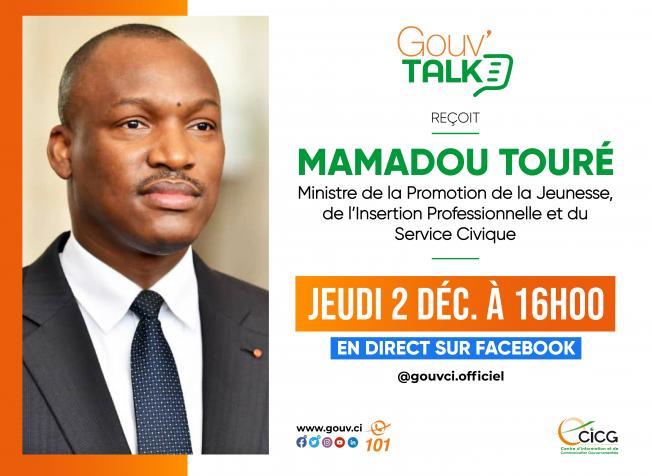 COTE D' IVOIRE: Emploi jeune, insertion professionnelle et service civique : Le Ministre Mamadou Touré répond sans faux-fuyant aux questions des internautes