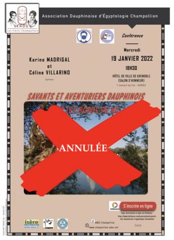 ANNULATION Savants et aventuriers dauphinois sur les bords du Nil