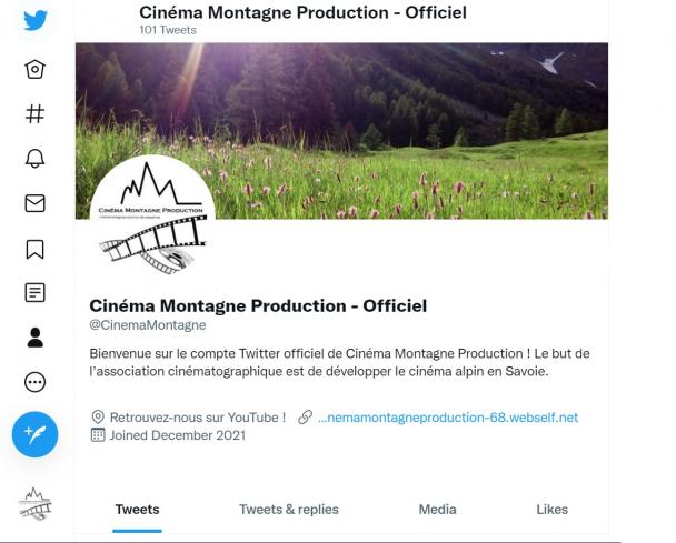 Compte Twitter officiel de Cinéma Montagne Production