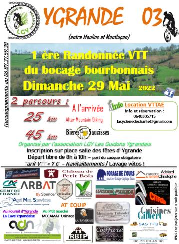 1 ere randonnée VTT du bocage bourbonnais