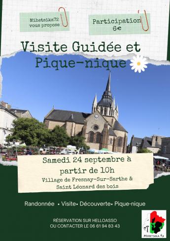 Visite guidée à Fresnay-sur-Sarthe et pique-nique Saint léonard des bois