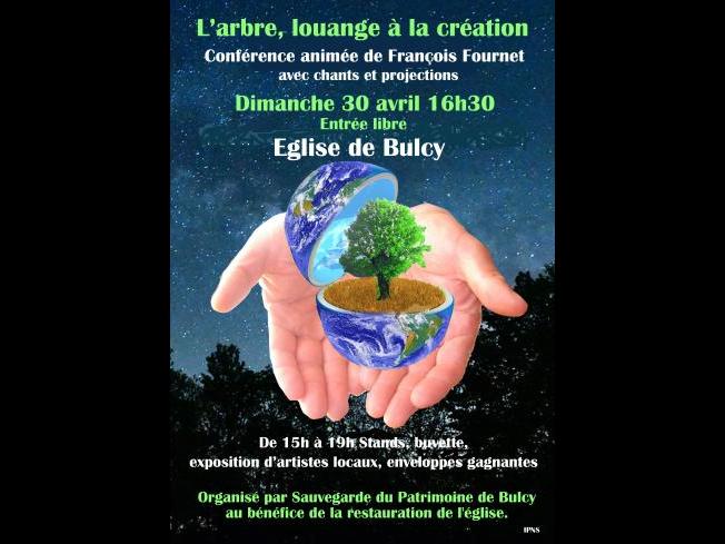 Conférence animée de Françoise Fournet : l'arbre louange à la création, stands, buvette, exposition d'artistes locaux