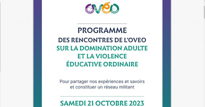 Intervention aux rencontres de l'Observatoire des Violences Éducatives Ordinaires