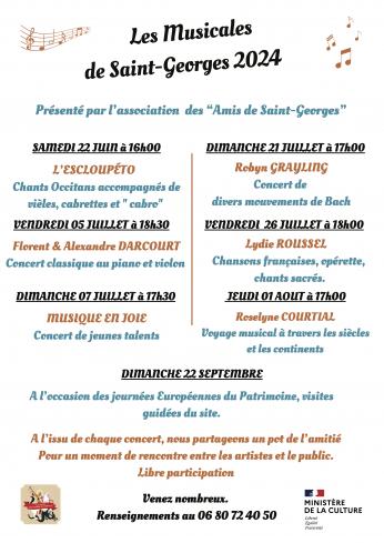 Programme musicales 2024