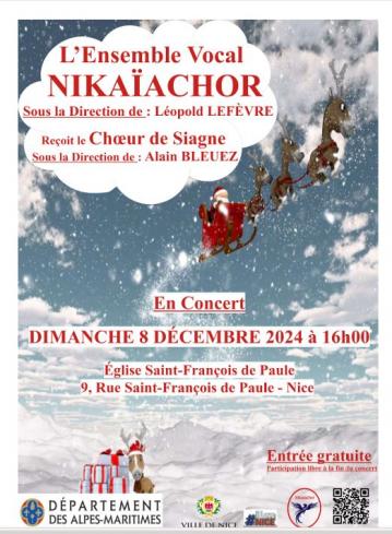 Concert de Noël le 8 décembre 2024 à Nice
