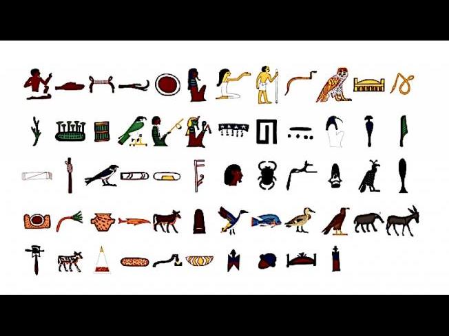 Couleurs et étymologie des hiéroglyphes